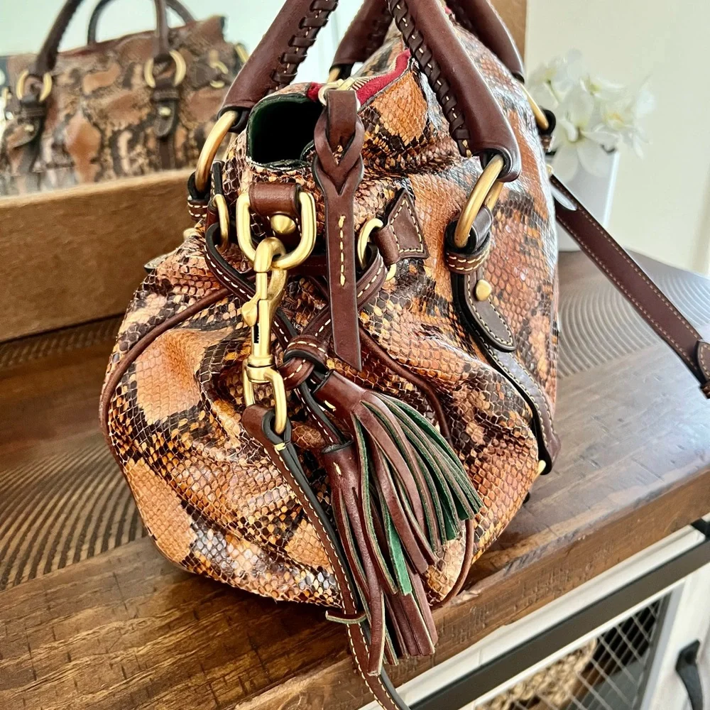 Reptile Brown Dooney Bourke Purse - Picture 3 of 16